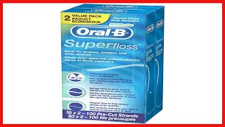 OralB Dental Floss for Braces Super Floss PreCut Strands Mint 50 Count Pack of 2 [upl. by Joellen]