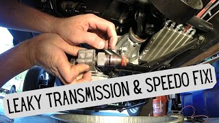 Chevy TH350TH400 Common Transmission Leak Fix and Fix the Speedometer Too [upl. by Yelir]