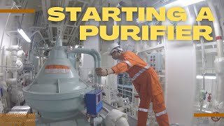 Starting A Ships Heavy Fuel Oil Purifier  Seaman Vlog  The Hows of Seafaring [upl. by Yuji733]