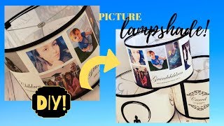 Family Photo Lampshade Tutorial ❣️ STEP BY STEP DIY Picture Lamp Shade [upl. by Ima]