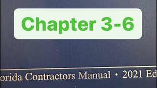 Florida Contractors Manual Chapter 36 [upl. by Assej]