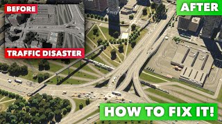 Fixing Traffic on The Most Congested Intersection in my City  Cities Skylines 2 Traffic Fix [upl. by Odranar]