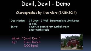 Devil Devil Line Dance Demo [upl. by Elrak]