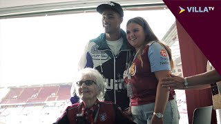 JACOB RAMSEY SURPRISE  Jacob Ramsey surprises lifelong Villa fan Edith [upl. by Celesta]