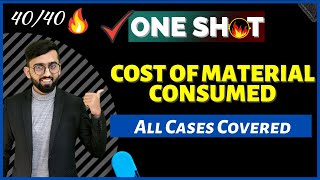 One Shot Revision of Cost of Material Consumed All Cases Covered  NPO Class 12 Accounts  NPO [upl. by Crandell]