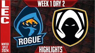 RGE vs TH Highlights  LEC Winter 2024 Week 1 Day 2  Rogue vs Team Heretics [upl. by Airdnaxila]