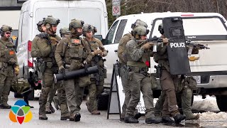 RCMP Emergency Response Team training exercise in Landmark District area [upl. by Platt]