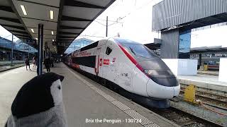 🐧TGV Lyria train  🇨🇭 Basel SBB  13 July 2024 [upl. by Otrebliw]