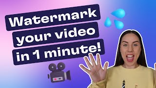 How to watermark your video in 1 minute [upl. by Yokoyama]