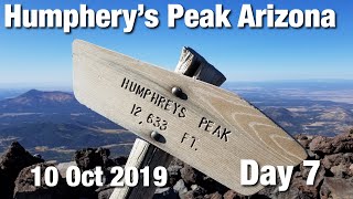 Hiking Humphrey’s Peak  10 Oct 2019  Day 7 [upl. by Alcock963]