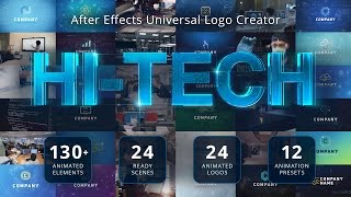 Ultimate HiTech Logo Generator  After Effects Template [upl. by Sherrill7]