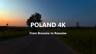 Evening driving through Polish villages  From Brzozów to Rzeszów  POLAND 4K [upl. by Darn213]