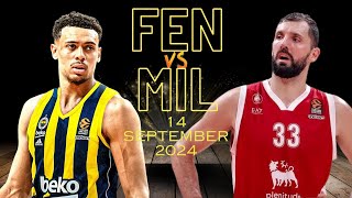 Fenerbahce Beko Instanbul vs Emporio Armani Milan  Friendly Game Highlights  14 September 2024 [upl. by Noxid]