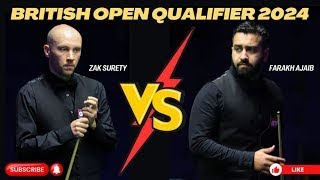 Farakh Ajaib vs Zak Surety  British Open Qualifier Snooker 2024 Highlights  Duy Snooker [upl. by Aziza]