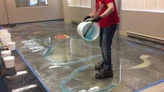 How to Do Amazing Metallic Epoxy Floor [upl. by Aidnis626]