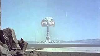 Nevada Atom Bomb Test  Colour Footage of Mushroom Cloud [upl. by Savitt]