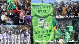 KEEP’N IT REAL SampP Club Secondline Authentic New Orleans 1hour Live Brass music [upl. by Maxma]