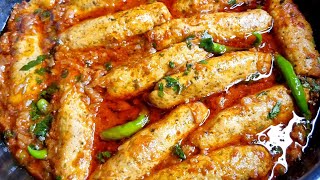 Chicken Seekh Kabab With Delicious Gravy  Easy Dinner Recipe ❤️ [upl. by Winther]