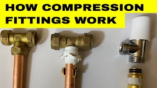 HOW COMPRESSION FITTINGS WORK  Joining Copper Pipes and MLCP Blansol Plumbing [upl. by Aissat]