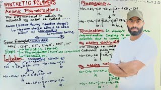 Synthetic polymers  Anionic polymerization  Classification of polymers  BS Chemistry [upl. by Keverian]