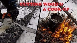 Cutting firewood amp a cookup [upl. by Norman350]