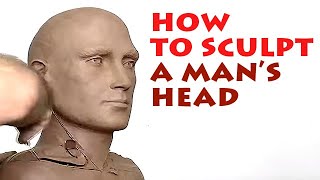 How to sculpt a man’s head Alexander Cherkov demonstrates male head sculpture of clay [upl. by Geoffry]