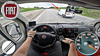 Fiat Ducato 150 Multijet TOP SPEED DRIVE ON GERMAN AUTOBAHN 🏎 [upl. by Vashtia]