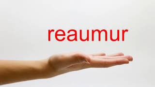 How to Pronounce reaumur  American English [upl. by Ahsile]