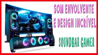 Caixa de Som SoundBar Pc Gamer Subwoofer P2 Led Rgb Tv Pc Notebook Celular Tablet [upl. by Harvey]