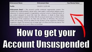 How to get your Account Unsuspended Xbox Tutorial [upl. by Oderfigis594]