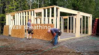 Building a Gambrel garage stage 1 [upl. by Oren]