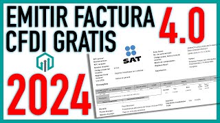 Como emitir un CFDI 40 en el portal del SAT  Factura GRATIS SAT 2022 👈 [upl. by Hanny928]