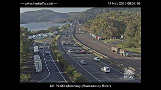 M1 Pacific Motorway at Hawkesbury River Bridge  2023Nov14  Australia [upl. by Htaeh]