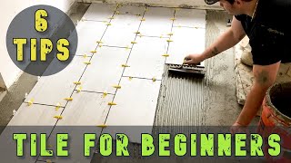 6 TIPS For Laying Floor Tile With No Experience [upl. by Aibsel]