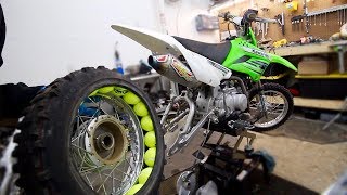 Can You Use TENNIS BALLS as Pit Bike Tube [upl. by Goren765]