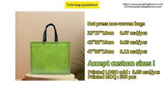 non woven tote bag quotation202409052 [upl. by Kassaraba639]