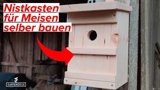 DIY Nistkasten bauen für Meisen Kleiber Haussperling  HöhlenNistkastenMeisenkasten selber bauen [upl. by Lucho]