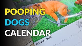 Pooping Dogs Calendar 2018 [upl. by Nedgo565]