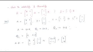 Controllability and Observability  Example  Control Systems  Lec127 [upl. by Taylor]