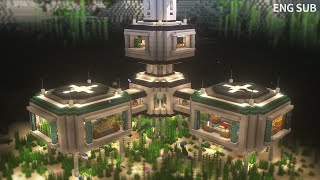 Minecraft How To Build the Ultimate Underwater Base Tutorial 20  마인크래프트 건축 수중 기지 인테리어 [upl. by Casavant]