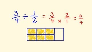 Fractions Division  fast math lesson [upl. by Lekcim]