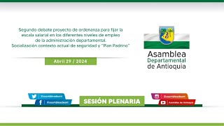 Sesión Extraordinaria N° 07 del 29 de Abril de 2024  Segundo Período de Sesiones Extraordinarias [upl. by Deehahs]