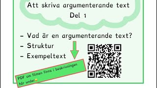 How to learn Swedish Sfi ARGUMENTERANDE TEXT [upl. by Latton781]