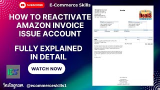 How To Resolve Amazon Invoices Issue Account  How To Reactivate Amazon Seller Account amazon yt [upl. by Eivets377]