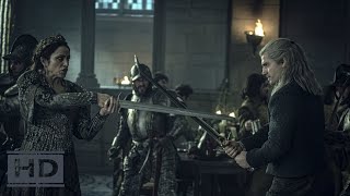 Geralt vs Queen Calanthe Fight Scene Geralt and Urcheon vs Calanthes Guards The Witcher Netflix [upl. by Eneleahcim852]