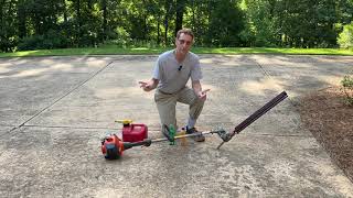 Got thick weeds Ditch the String Trimmer and use an Articulating Hedge Trimmer attachment instead [upl. by Blodget]