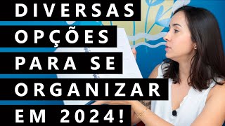 Todos os meus PLANNERS para 2024  Horizontal vertical mensal calendários e mais [upl. by Akeimahs]