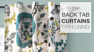 How to Sew Lined Back Tab Curtains Tutorial [upl. by Znerol321]