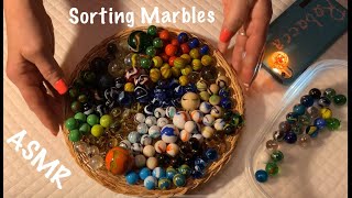 ASMR RequestMarble Sorting No talking Gentle glass sounds Whispered version later today [upl. by Cornel]