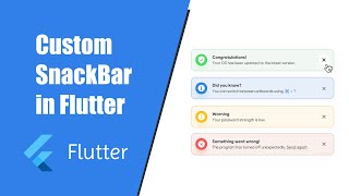 Custom Snackbar in Flutter  flutter tutorial 📱 [upl. by Theodoric]